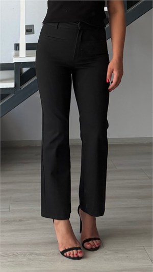 Black Stretch Flare Pants