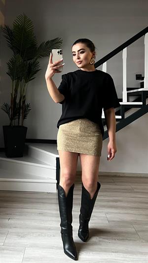 Siyah Orjinal Marka Basic Tshirt
