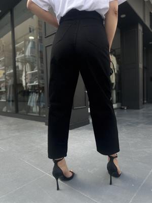 Siyah Ultra Yüksek Bel Slouchy Jean