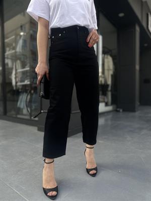 Siyah Ultra Yüksek Bel Slouchy Jean