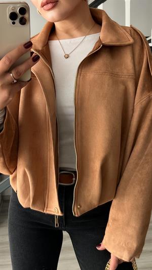 Taba Süet Bomber Ceket