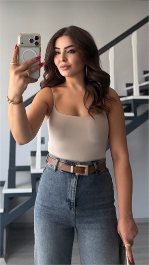 Taş Ayarlanabilir Askılı Bodysuit