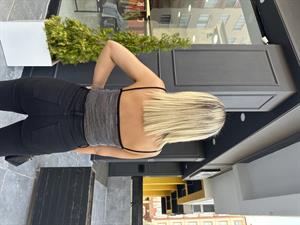 Taş Baskılı Crop Bluz 