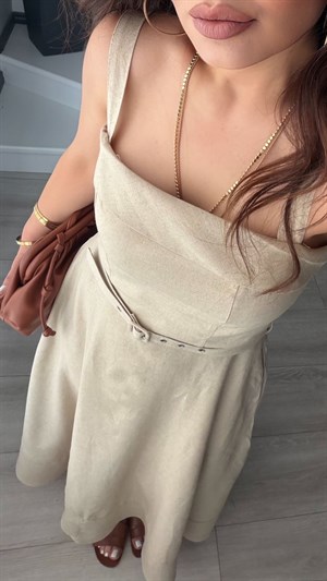Stone Linen Belted Midi Dress with Straps
