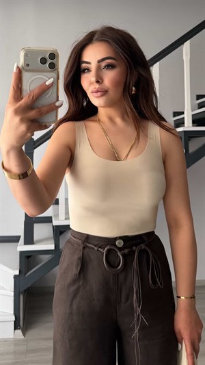 Stone Laser-Cut Cotton Tank Top
