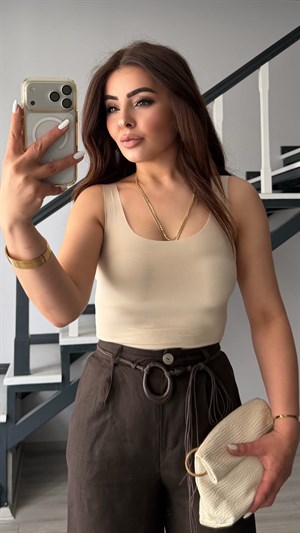 Stone Laser-Cut Cotton Tank Top