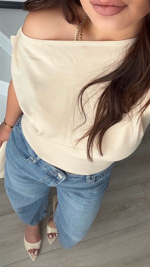 Stone Lyocell Blend Flowy Blouse