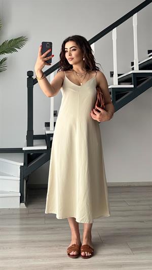 Taş Tnsel Ayarlanabilir Askılı Elbise