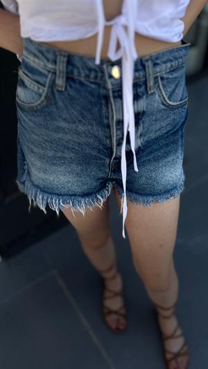 Designer Denim Shorts Skirt