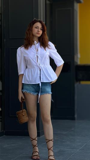 Designer Denim Shorts Skirt