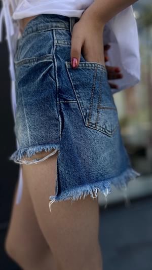 Designer Denim Shorts Skirt