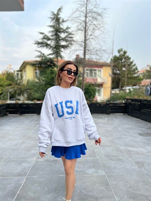 Usa Baskılı Sweat
