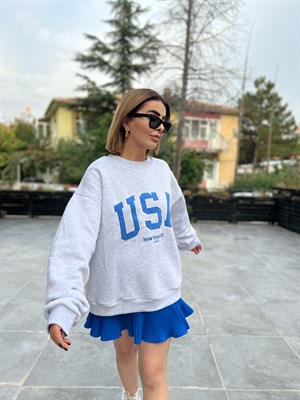 Usa Baskılı Sweat