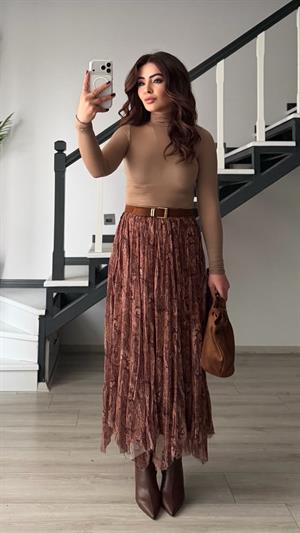 Mink Turtleneck Cashmere Blouse