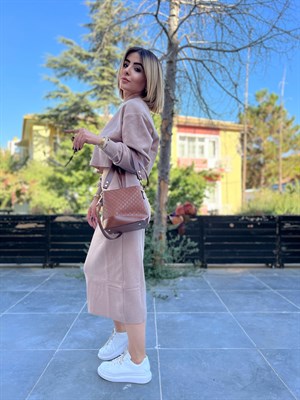 Vizon Bluz Etek Triko Takım