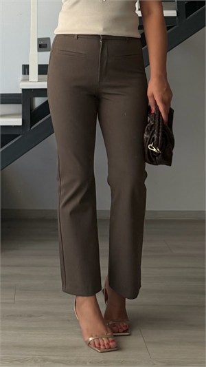 Taupe Stretch Flare Pants
