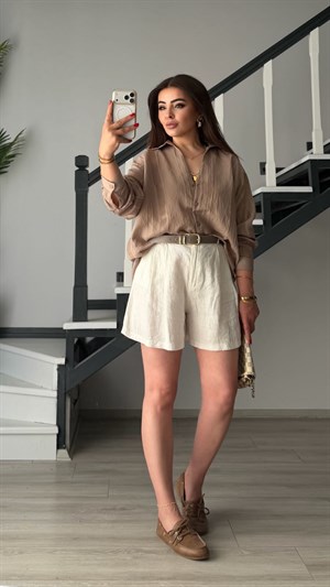 Mink Transparent Striped Shirt