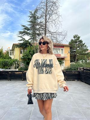 Zebra Desen Şort Astarlı Piliseli Etek 