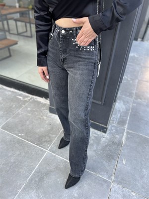 Zımba Detaylı Straight Jean