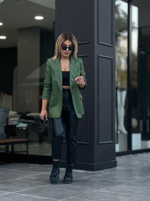 Zr Model Flatolu Deri Pantolon