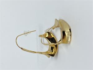 Zr Model Gold Plaka Tasarım Küpe