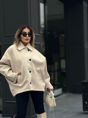 Zr Model Taş Yarasa Kol Kaşe Kaban 