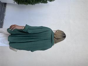 Zümrüt Yeşili Oversize Tensel Gömlek