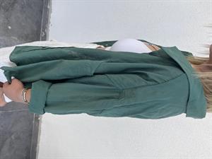 Zümrüt Yeşili Oversize Tensel Gömlek