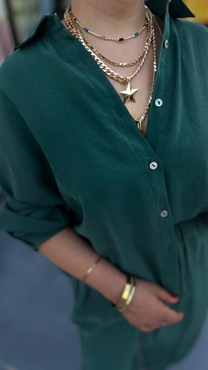 Emerald Green Tencel Fabric Pants and Shirt Set
