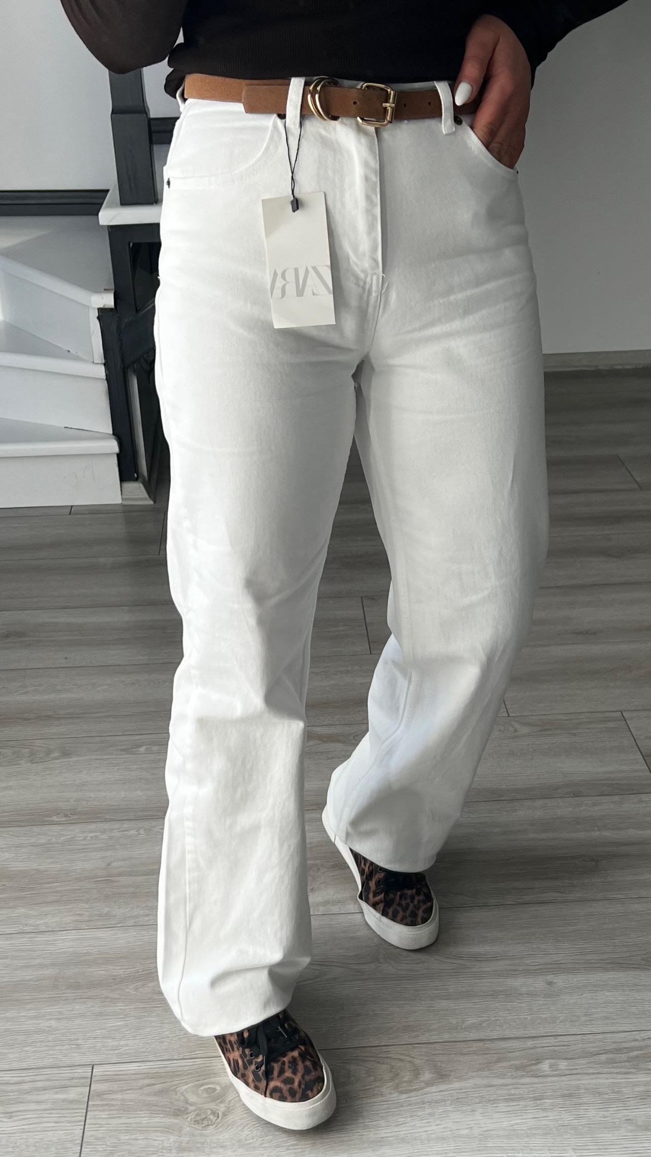 White Straight Jeans