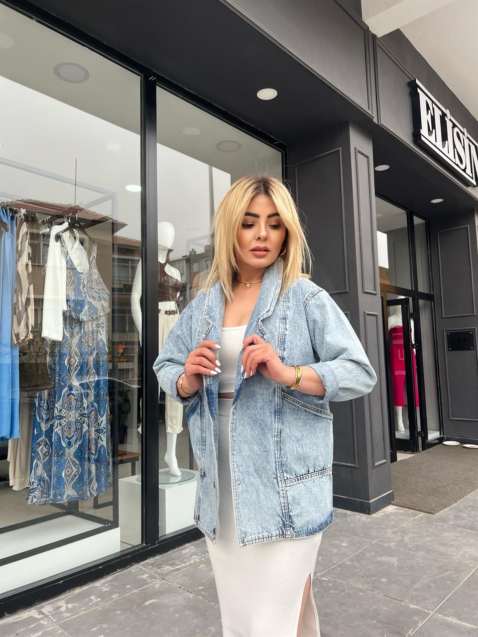 Büyük Cepli Denim Ceket