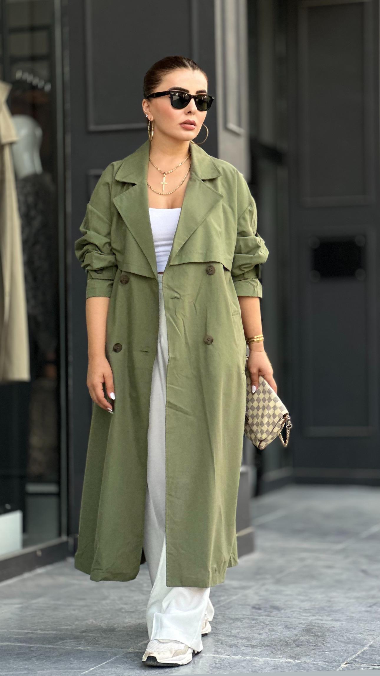 Marka Model Haki Oversize Trençkot