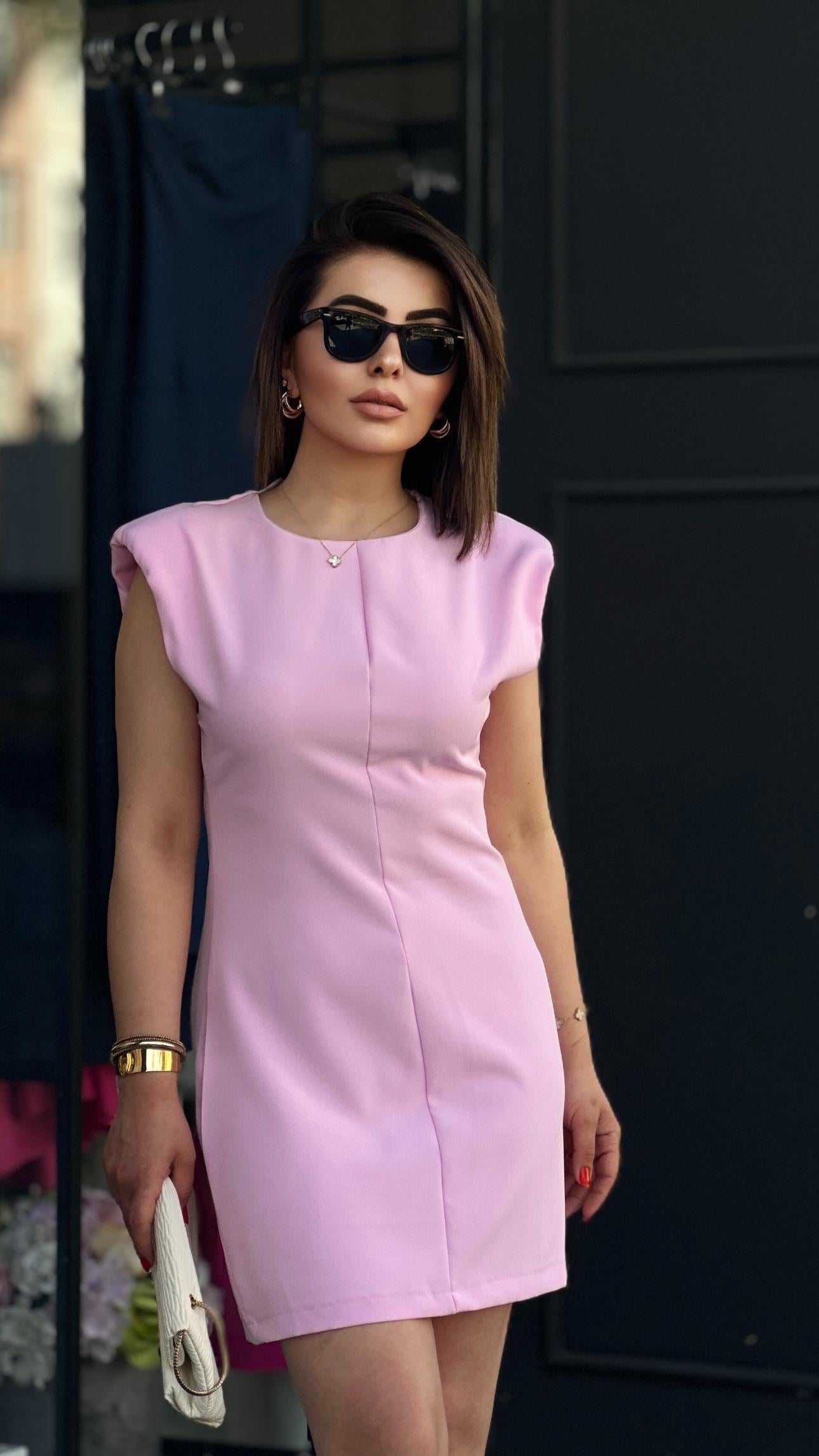 Marka Model Şeker Pembe Vatkalı Elbise 