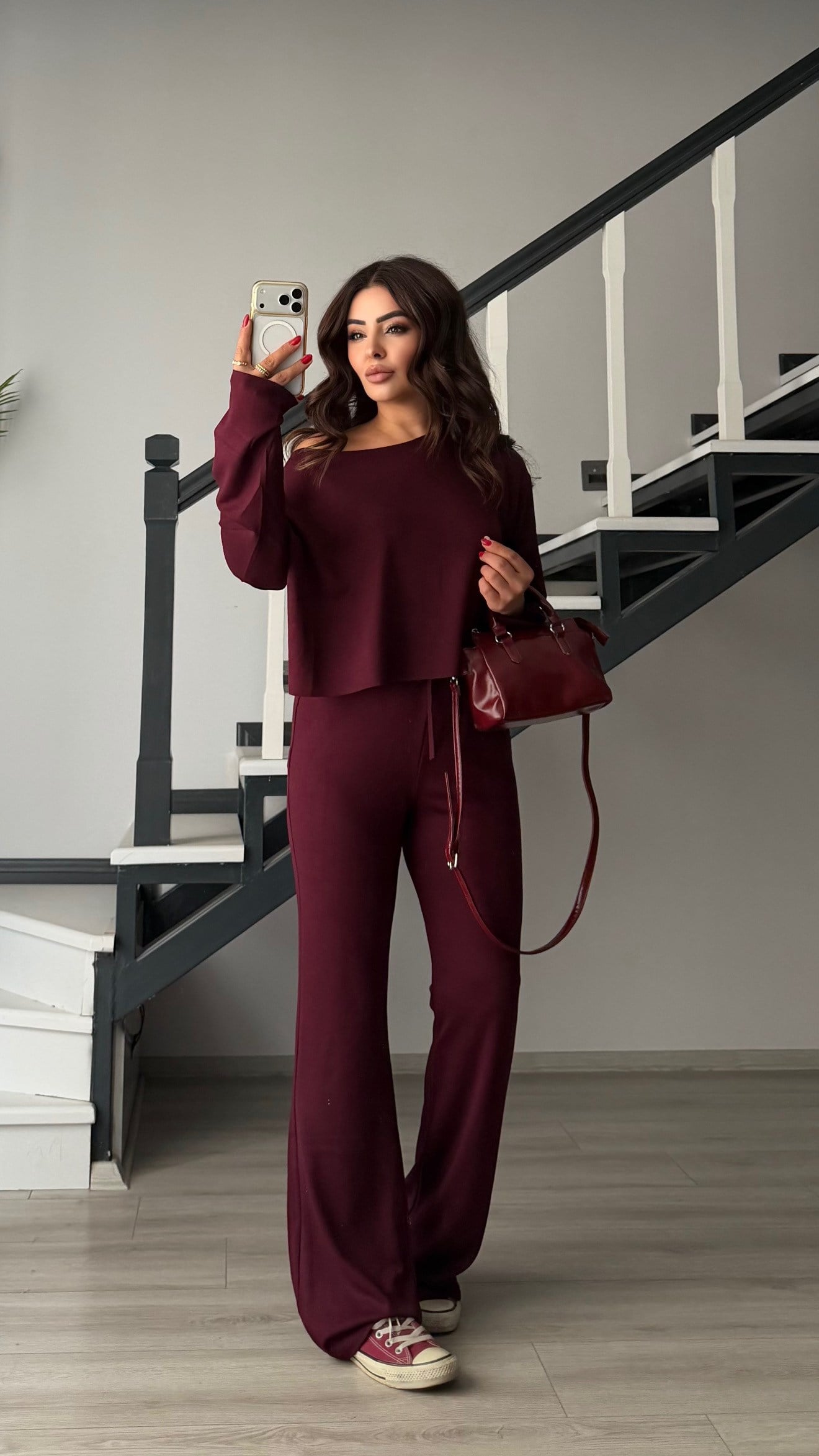 Damson Boat Neck Modal Set