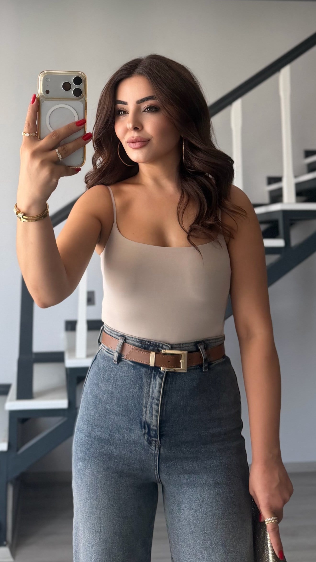 Taş Ayarlanabilir Askılı Bodysuit