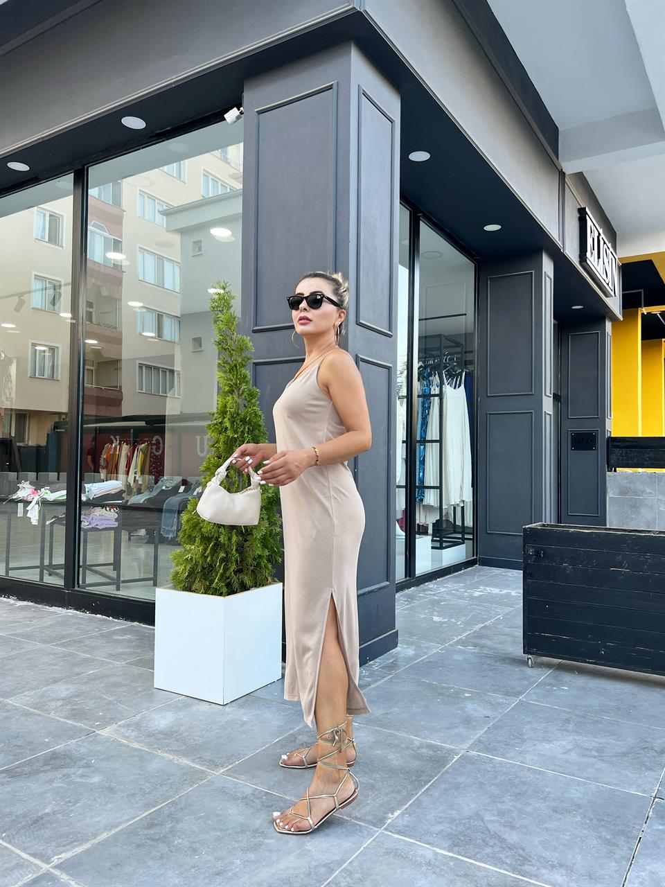 Taş Oysho Kumaş Askılı Elbise