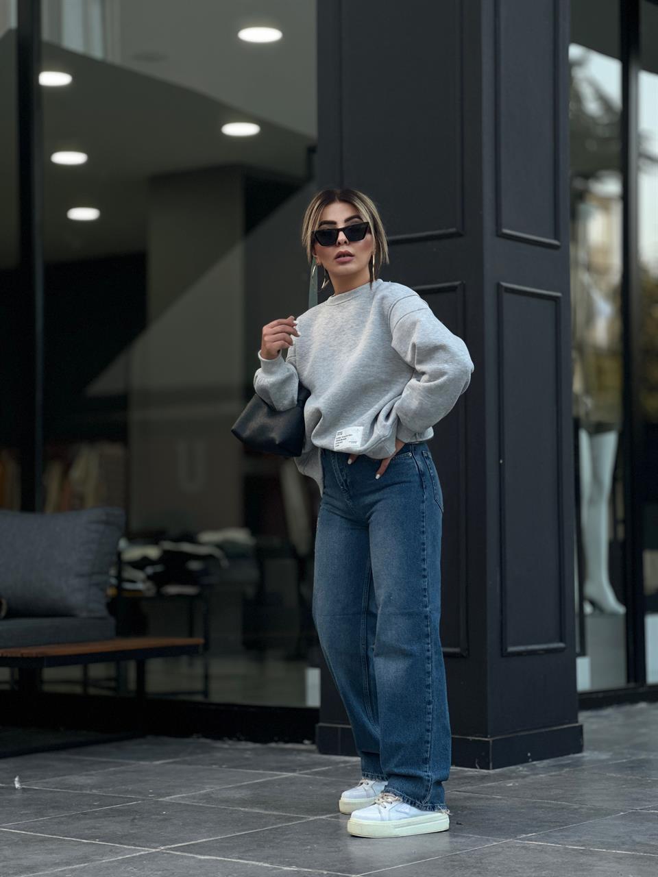 Yüksek Bel Vintage Slim Jean 