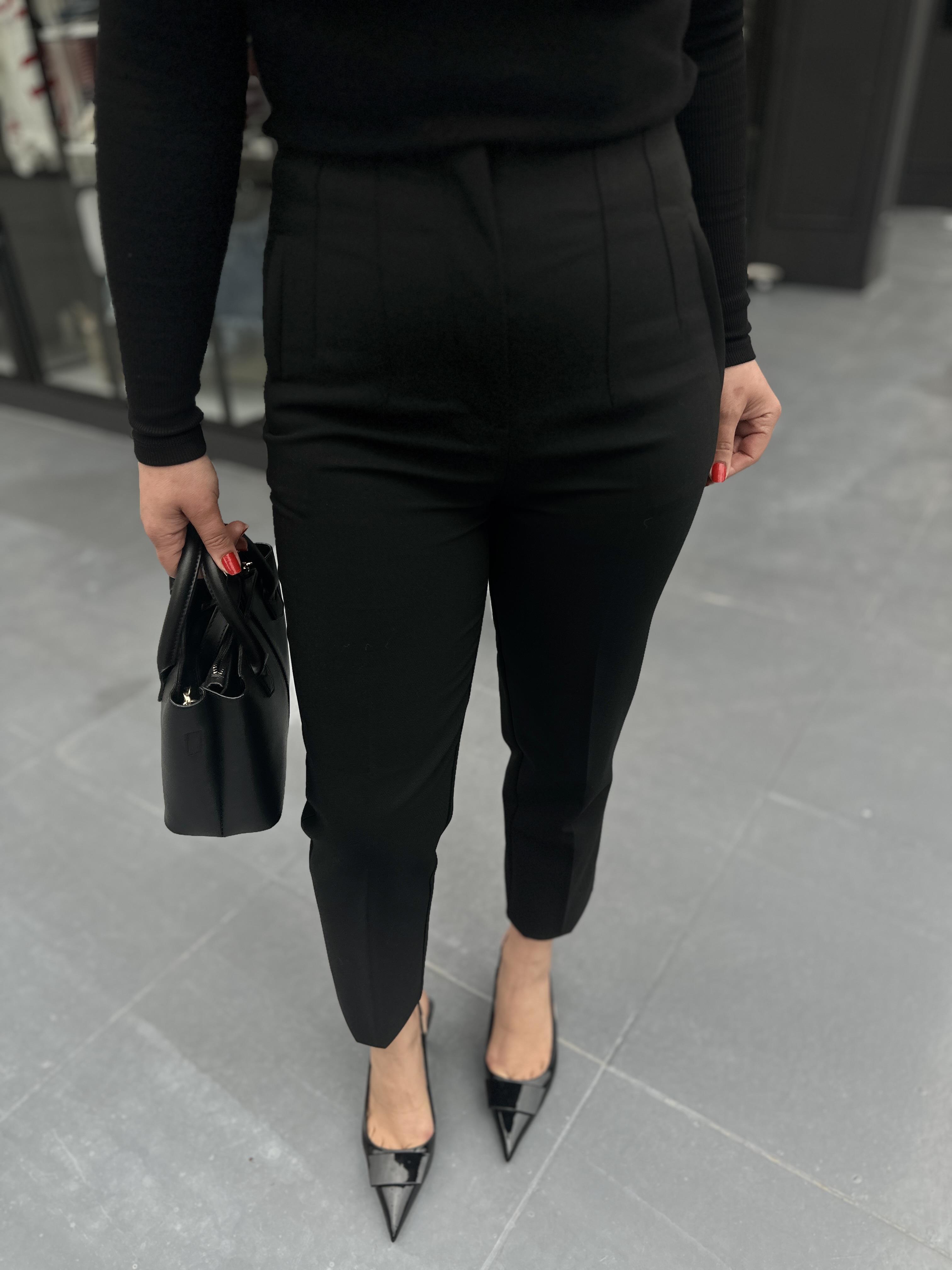 Zr Model Siyah Flatolu Pantolon 