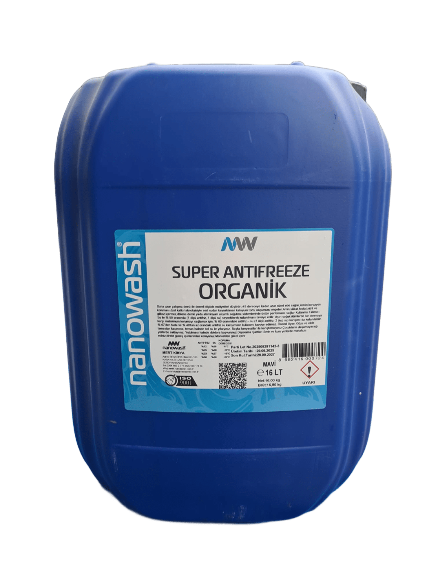 Nanowash Süper Antifriz Organik 16 Kg