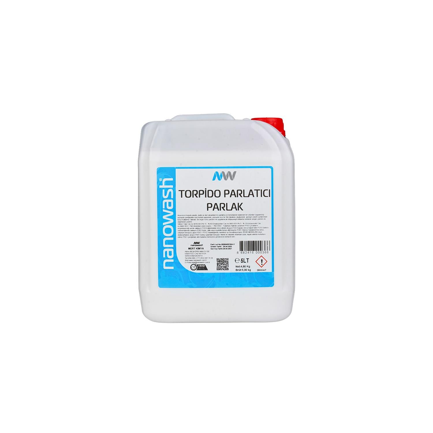 Nanowash Torpido Parlatıcı Silikonlu Parlak 5 Lt