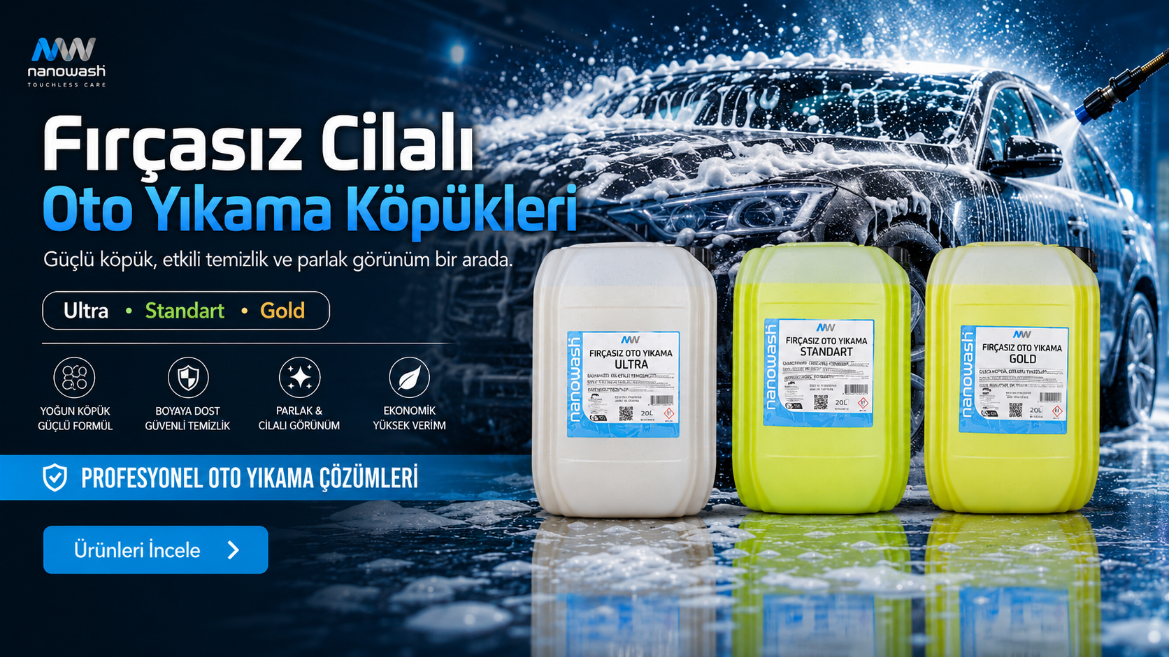 fircasiz oto yikama kopukleri