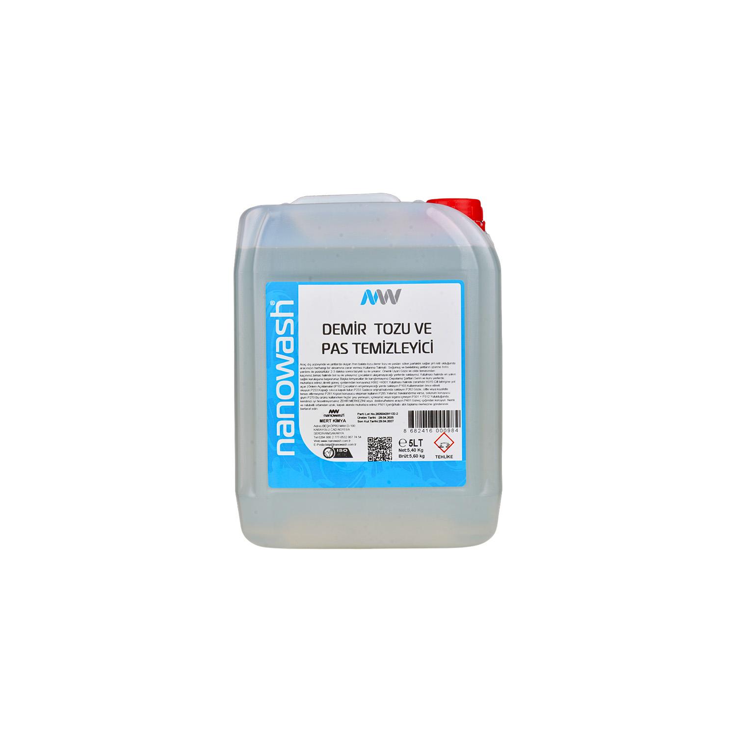 Nanowash Demir Tozu ve Pas Temizleyici 5 Lt