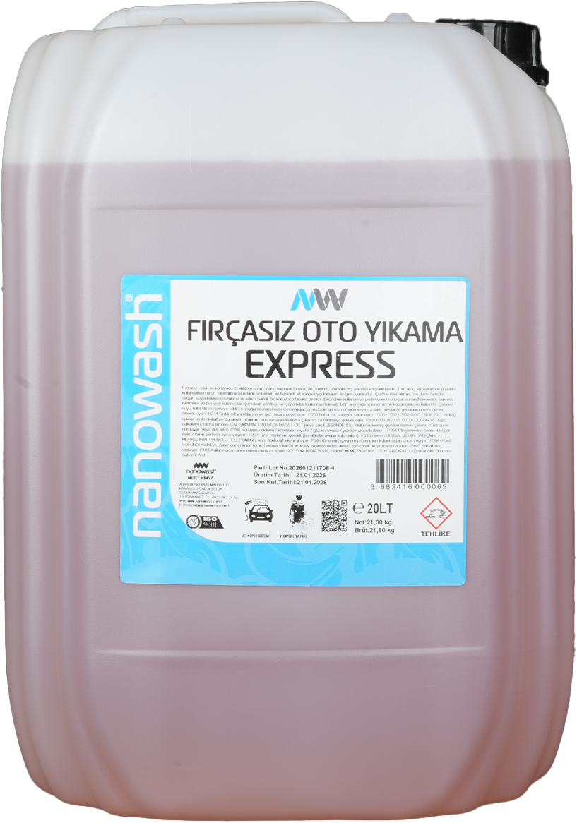 NANOWASH FIRÇASIZ CİLALI DIŞ YIKAMA KÖPÜĞÜ EXPRESS 20 LT
