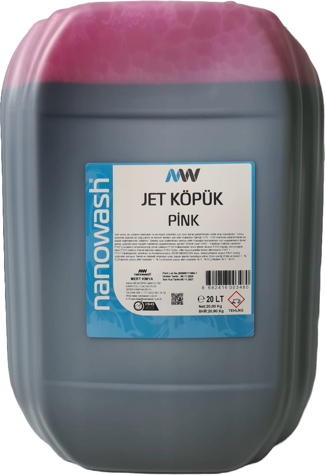 NANOWASH JET KÖPÜK PİNK 20 LT