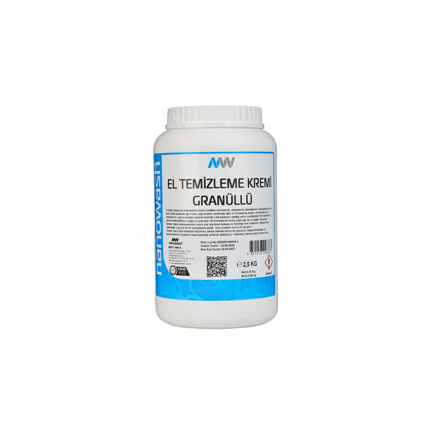 Nanowash Krem El Sabunu Granüllü 2,5 Kg