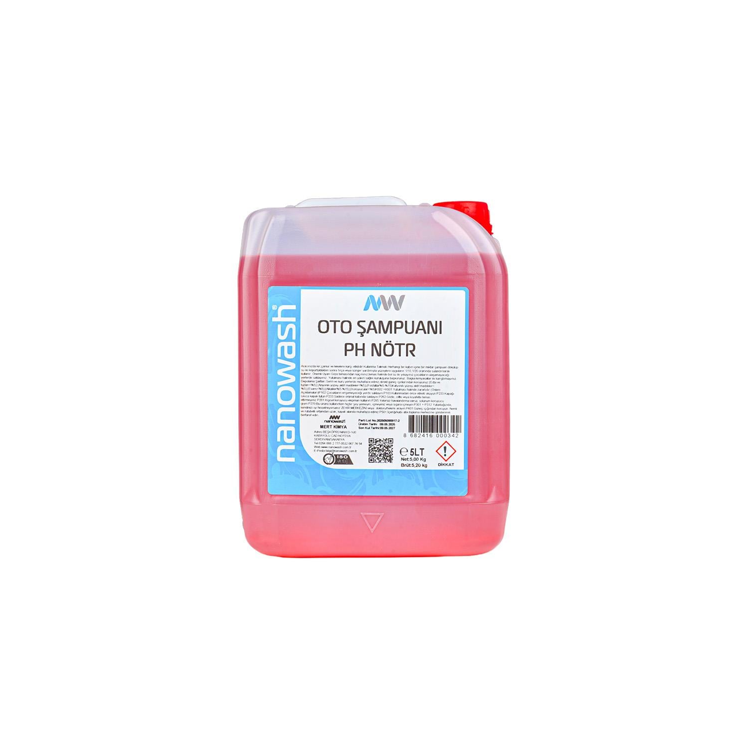 Nanowash Oto Şampuanı Ph Nötr 5 Lt