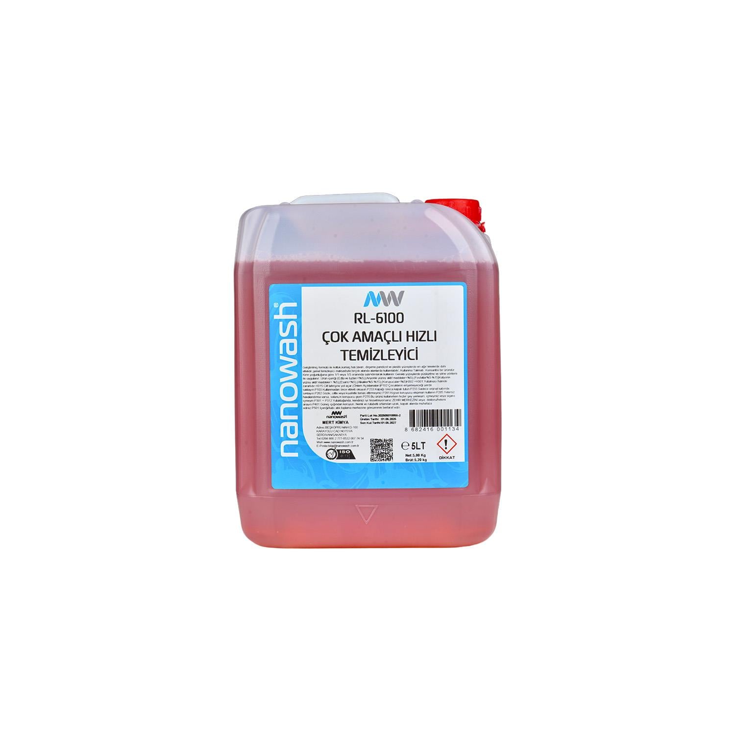 Nanowash RL-6100 Cleaner Çok Amaçlı Hızlı Temizleyici 5 Lt