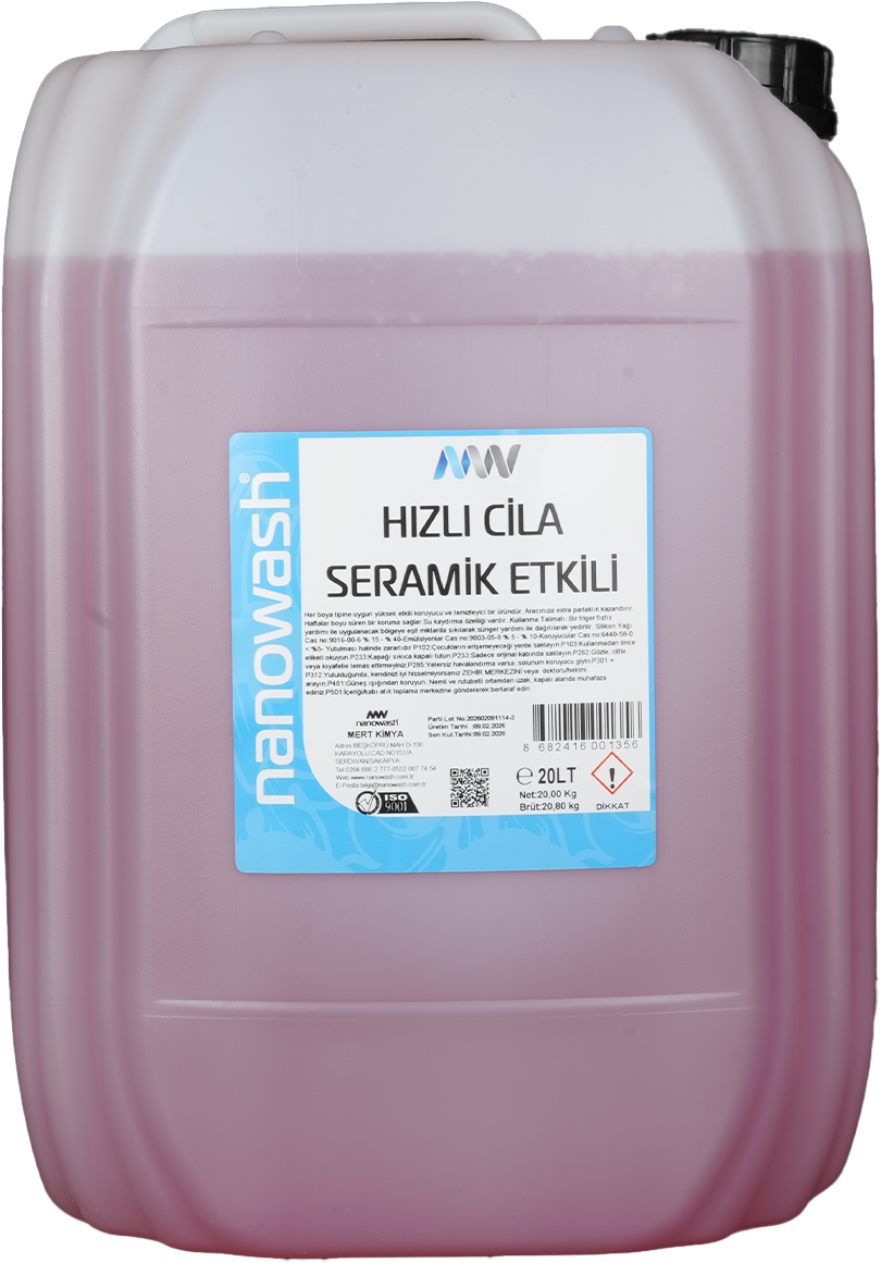 NANOWASH SERAMİK ETKİLİ HIZLI CİLA 20 LT