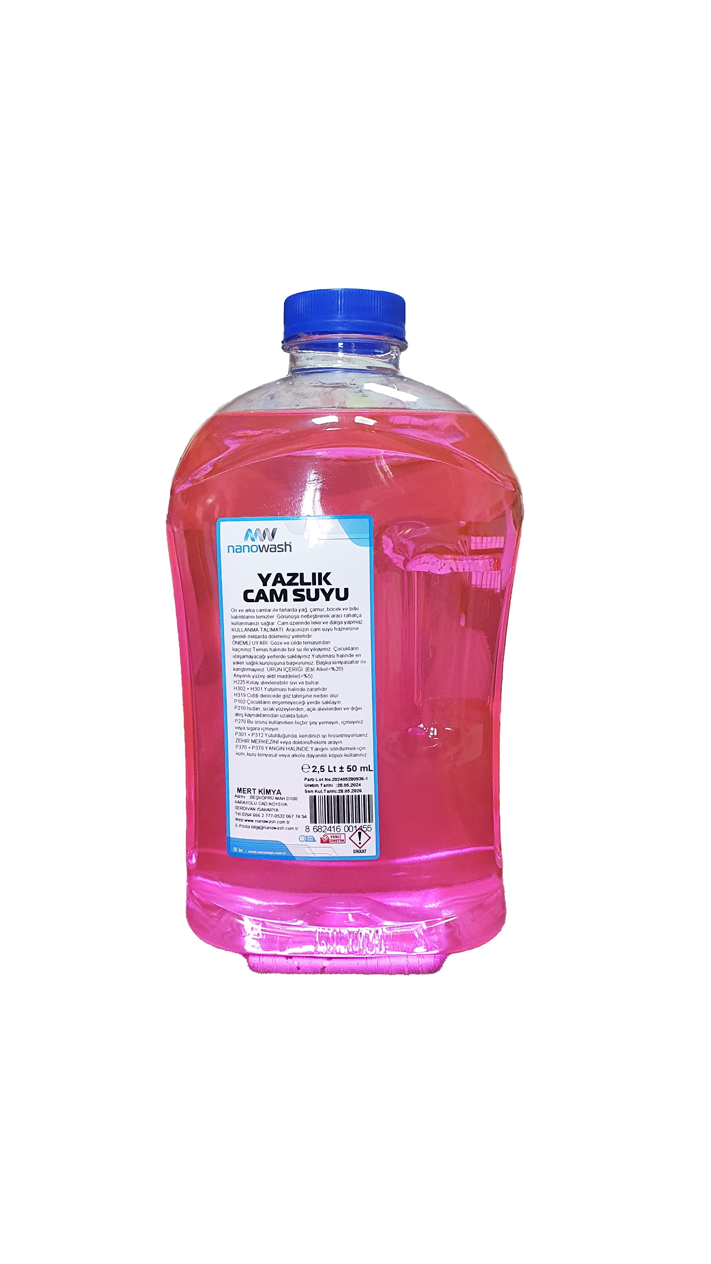 Nanowash Yazlık Cam Suyu 2,5 Lt
