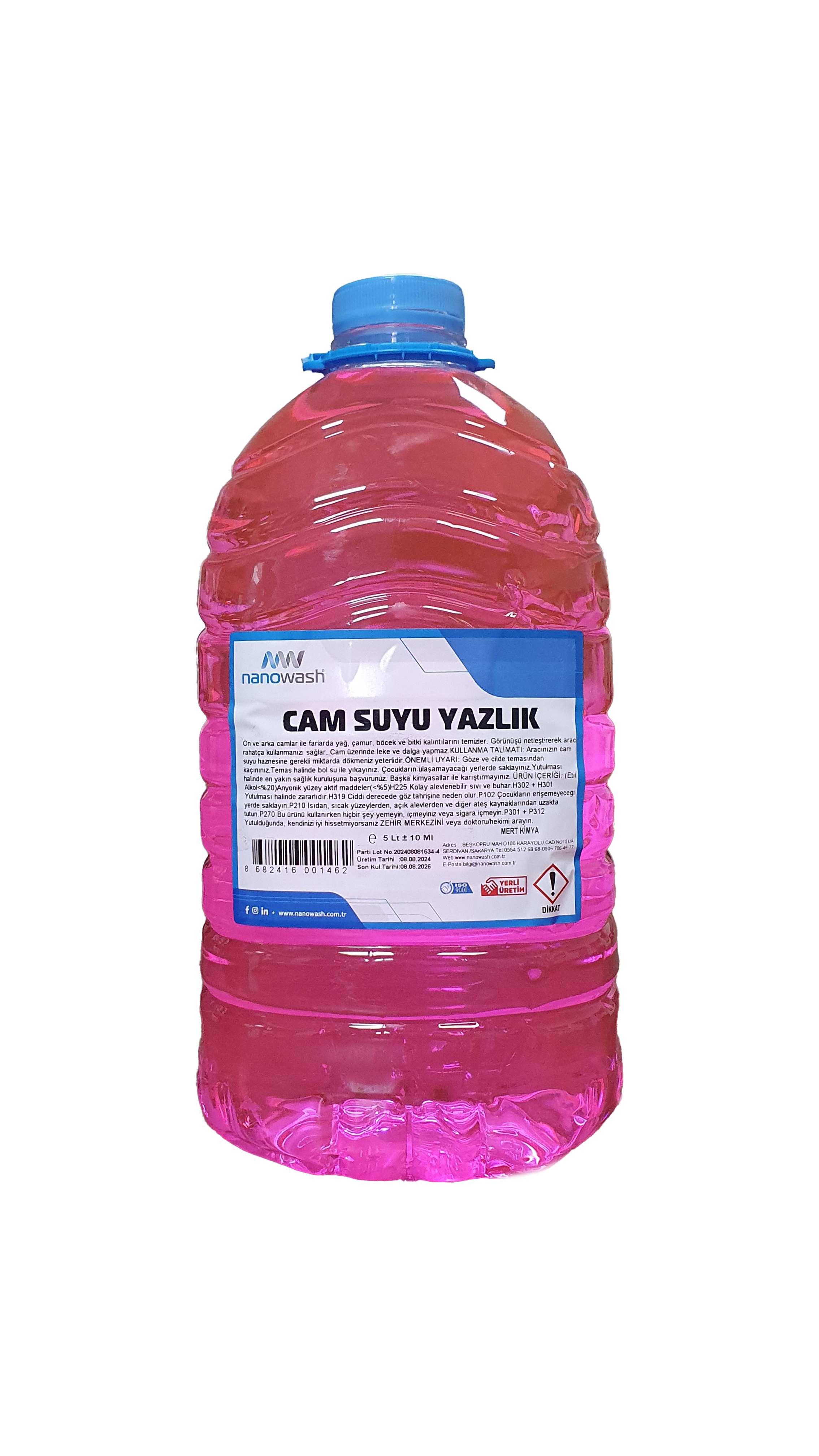 Nanowash Yazlık Cam Suyu 5 Lt